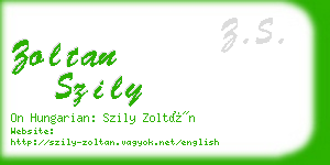 zoltan szily business card